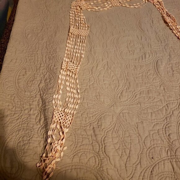 PEACH Crochet/Lace Scarf - Picture 1 of 5